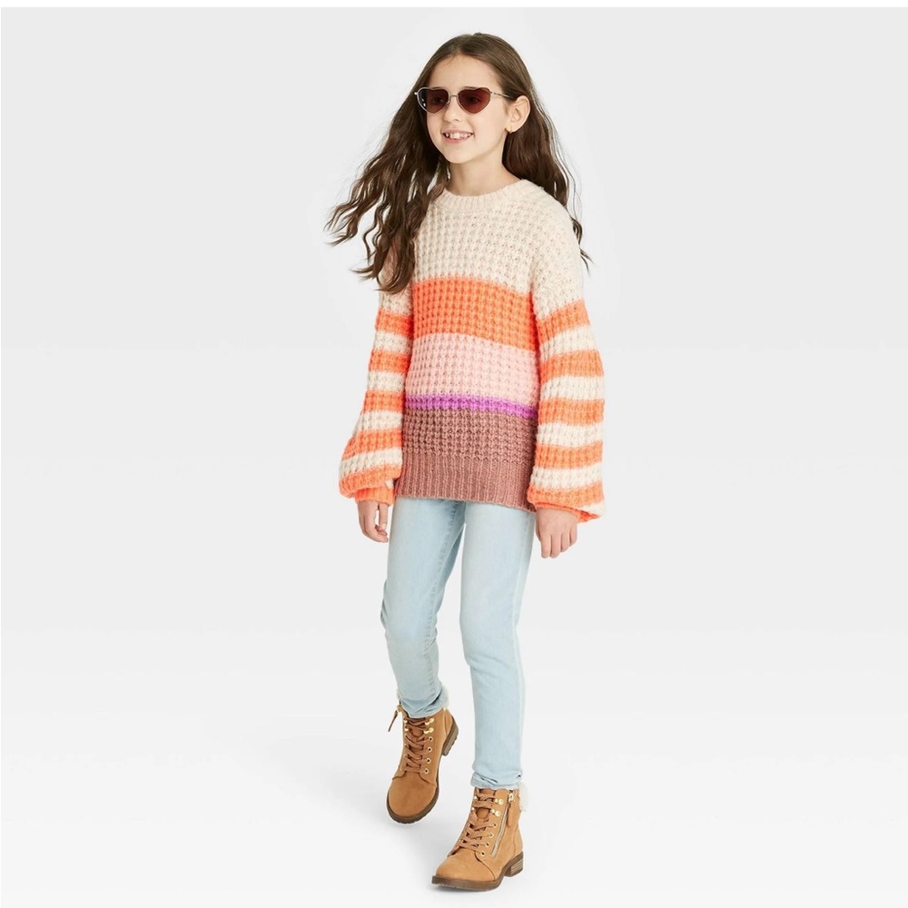 Cat & Jack Girls Colorblock Sweater
